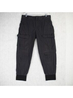 Neil Barrett Mens Utility Cargo Pants Fits 32x26 Black Low Rise Slouch Fit Read